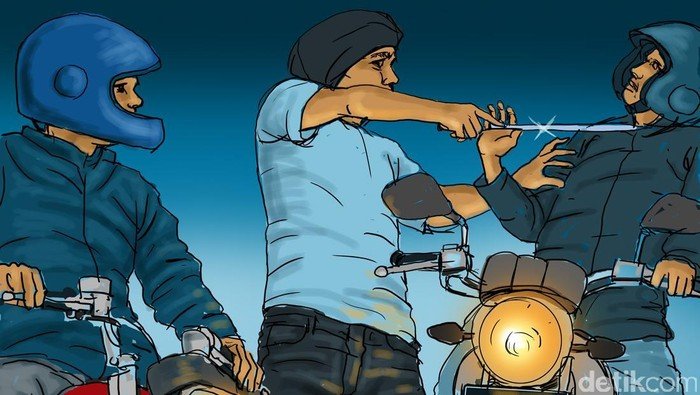 Komplotan Begal di Tangerang, Ojol Jadi Korban: Parang Dikalungkan ke Leher!