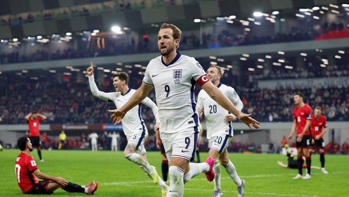 Albania Vs Inggris: 2 Gol Kane, Ini Buktinya, Three Lions Tak Ada Duanya!