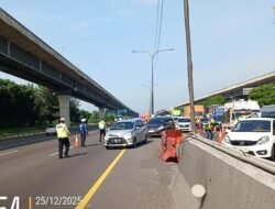 “Kendaraan Membeludak, Tol Japek Terpaksa Implementasikan Contraflow di Km 55-65”