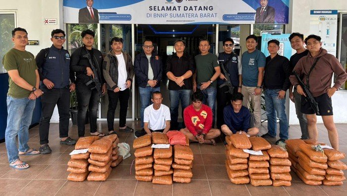 BNN Sumbar Gagalkan 100 Paket Ganja, 3 Orang Diamankan dalam Operasi Agam!