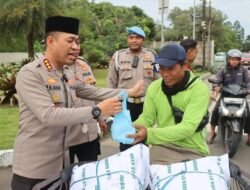 Ramadan Berkah, Polres Tangerang Kota Bersama Ojol di Buka Bareng di Jalan